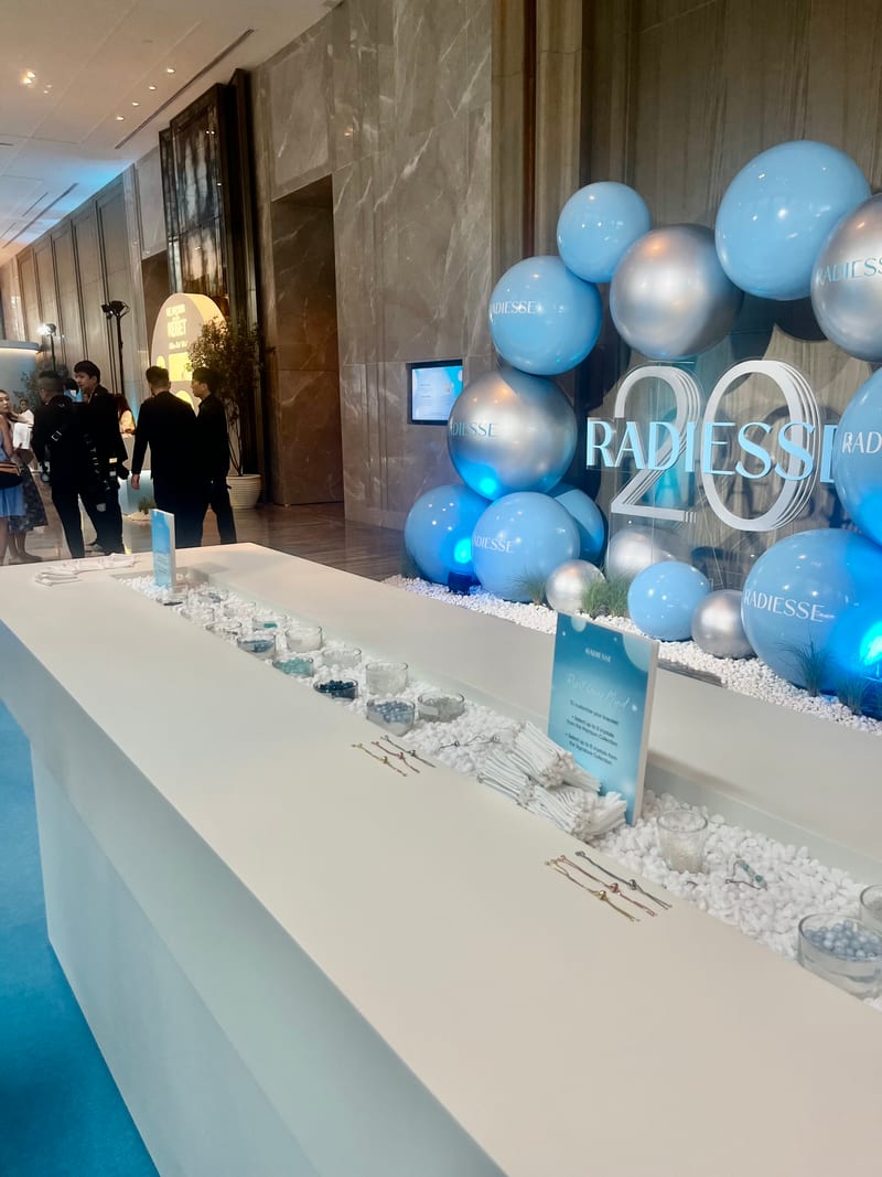 Workshop at Radiesse — crystal healing bracelet crafting